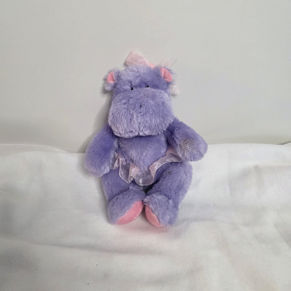 Fiesta Purple Hippo Plush with Pink Accents